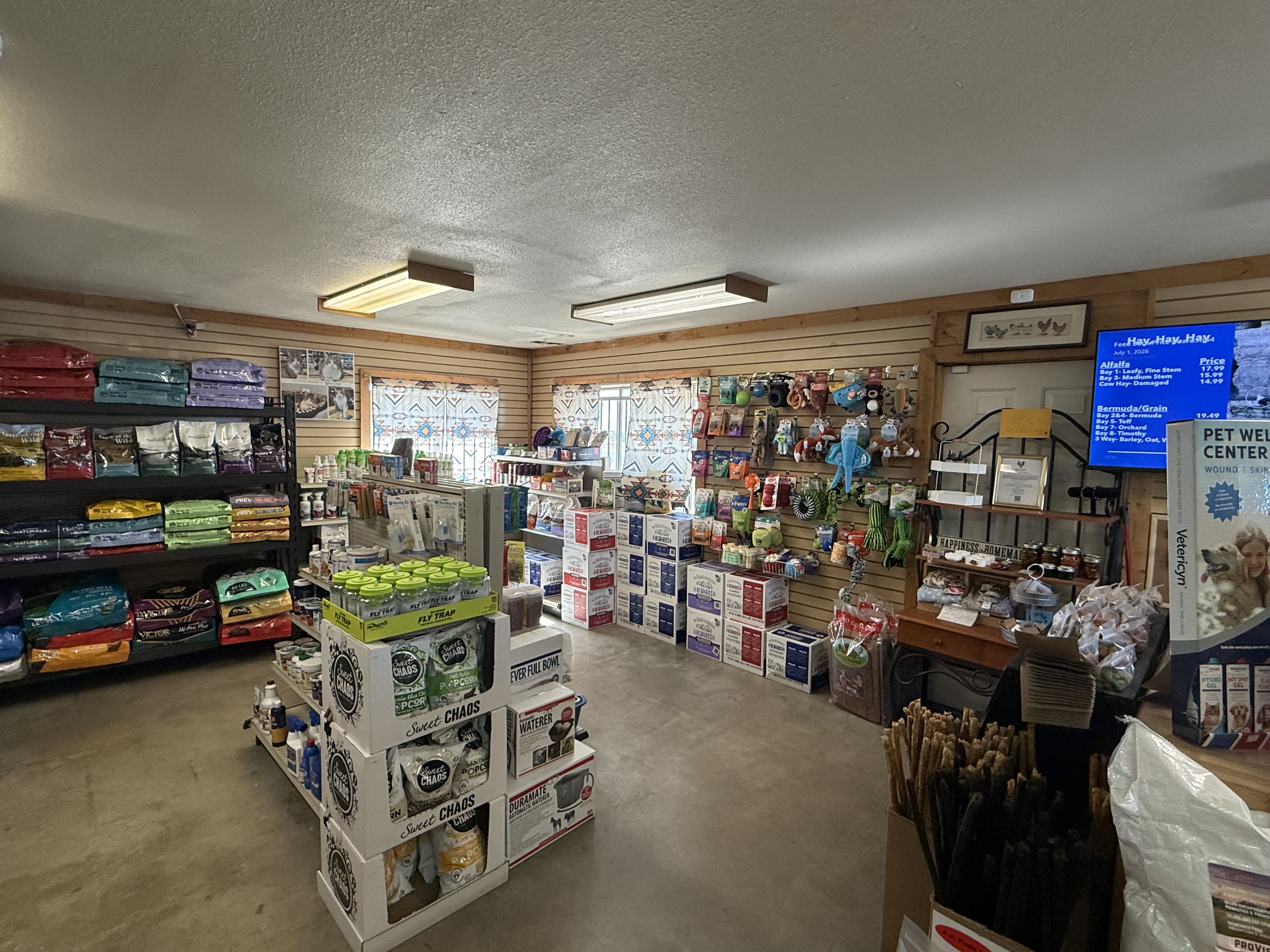 Inside the Feed Barn store